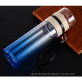 400ML Custom Double Wall Insulated Glass Water Bottle With Filter Reusable Glass Water Bottle